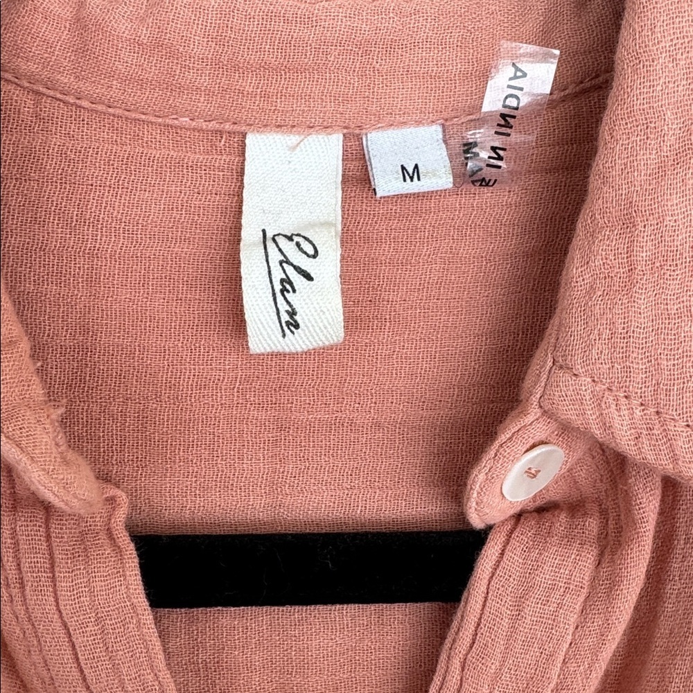 Elan Terracotta Button-Up Blouse - Picture 2 of 4